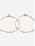 Set of 2 Metal Beaded Gold Plated Anklets