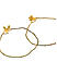 Set of 2 Multicolor Stones Studded Gold Plated Anklets