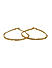 Set of 2 Gold Plated Textured Anklets