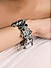 Fida Ethnic Oxidised Silver Mirror Floral Bracelet for Women