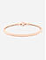 American Diamond Rose Gold Plated Square Bangle-Style Bracelet