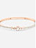 American Diamond Rose Gold Plated Square Bangle-Style Bracelet