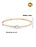 American Diamond Rose Gold Plated Square Bangle-Style Bracelet