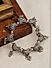 Fida Ethinic Silver plated Ghungroo Oxidised Kada Bracelet For Women