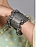 Fida Ethinic SIlver Plated oxidised Tribal Ghungroo Kada Bracelet For Women