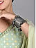 Fida Ethinic SIlver Plated oxidised Tribal Ghungroo Kada Bracelet For Women