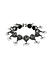 Fida Ethinic Silver Plated Oxidised Dome Shaped Pearl Studded Kada Bracelet For Women