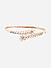 American Diamond Rose Gold Plated Floral Bangle-Style Bracelet