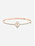 American Diamond Rose Gold Plated Bangle-Style Bracelet