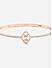 American Diamond Rose Gold Plated Bangle-Style Bracelet