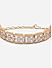 American Diamond Gold Plated Square Wraparound Bracelet