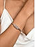 American Diamond Rose Gold Plated Square Bangle-Style Bracelet