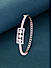 American Diamond Rose Gold Plated Square Bangle-Style Bracelet