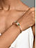 Emerald American Diamond Rose Gold Plated Bangle-Style Bracelet