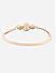 Emerald American Diamond Rose Gold Plated Bangle-Style Bracelet