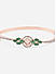 Emerald American Diamond Rose Gold Plated Bangle-Style Bracelet