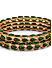 Set of 2 Emerald Gold Plated Bangles