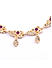 Purple Stones American Diamond Gold Plated Floral Wraparound Bracelet