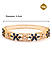 American Diamond Sapphire Gold Plated Floral Bangle-Style Bangle