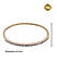 American Diamond Rose Gold Plated Bangle-Style Bracelet