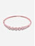 American Diamond Rose Gold Plated Floral Bangle-Style Bracelet