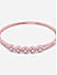 American Diamond Rose Gold Plated Floral Bangle-Style Bracelet