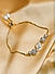 Fida Luxurious American Diamond studded Leaf Adjustable Bracelet For Women