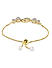 Fida Luxurious American Diamond studded Leaf Adjustable Bracelet For Women