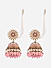 FIDA Ethnic Gold Plated Peach Beads Kundan Pearl Jhumka Earring for Women