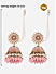 FIDA Ethnic Gold Plated Peach Beads Kundan Pearl Jhumka Earring for Women