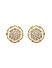 Stones Gold Plated Spherical Stud Earring