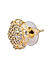 Stones Gold Plated Spherical Stud Earring