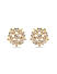 Stones Gold Plated Floral Stud Earring