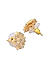 Stones Gold Plated Floral Stud Earring