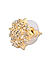 Stones Gold Plated Floral Stud Earring