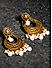 Pink Pearls Gold Plated Floral Antique Chandbali Earring