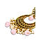 Pink Pearls Gold Plated Floral Antique Chandbali Earring