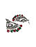 FIDA Ethnic Silver Plated Emerald Ruby Beaded Drop Earring for Women