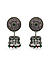 FIDA Ethnic Silver Plated Emerald Ruby Beaded Jhumka Earring for Women