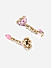 Pastel Pink Stones Beads Gold Plated Jhumka Earring