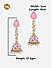 Pastel Pink Stones Beads Gold Plated Jhumka Earring