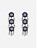 Ghungroo Navy Blue Enamelled Silver Plated Oxidised Drop Earring