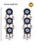 Ghungroo Navy Blue Enamelled Silver Plated Oxidised Drop Earring