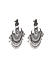 Fida Ethinic Silver Plated Oxidised Textured Chandbali Earrings For Women