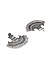 Fida Ethinic Silver Plated Oxidised Textured Chandbali Earrings For Women