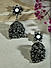 Fida Oxidised Silver Mirror Studded Floral Jhumka Earring For Women