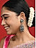 Fida Oxidised Silver Mirror Studded Floral Jhumka Earring For Women