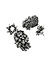 Fida Oxidised Silver Mirror Studded Floral Jhumka Earring For Women