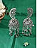 FIDA Attractive Silver Oxidised Ghunghroo Jhmkas For Women