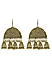 Fida Ethnic Golden Plated Afghni Drop Hook Earrings For Women